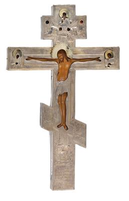 A crucifix from St Petersburg, - Argenti