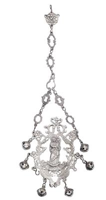 Südamerikanisches Madonnenamulett, - Silber