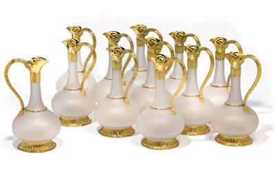 Twelve wine jugs from Paris, - Stříbro