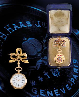 Princes Dolgorukov – A gold lady’s watch with diamond rhomb, - Stříbro