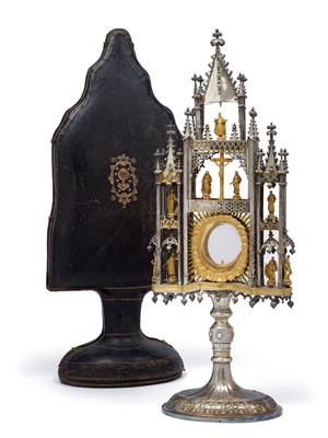 A large monstrance, - Silver