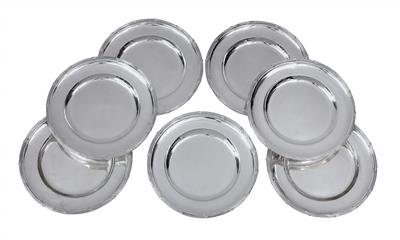 J. C. Klinkosch – Seven place plates from Vienna, - Silver