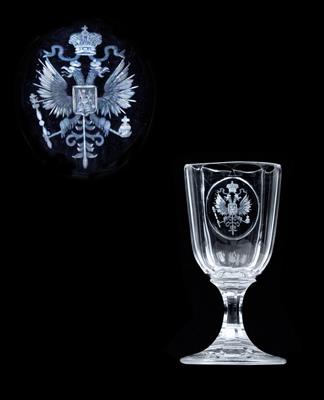 Kaiserlich russischer Hof - Glas aus einem kaiserlichen Service, - Silber