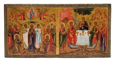 An icon from Russia "Two Great Feasts", - Stříbro