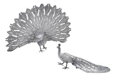 Two peacocks, - Stříbro