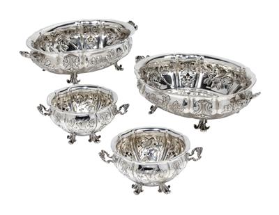 Four bowls from Vienna, - Silver