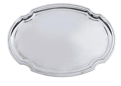 An art nouveau tray, - Stříbro