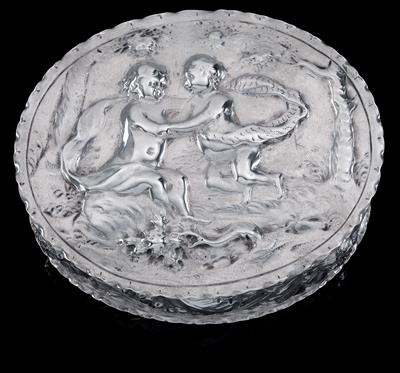 A Baroque lidded box from Königsberg, - Silver