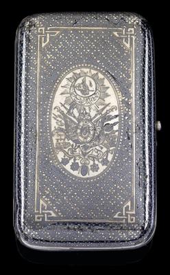 An Ottoman niello cigarette case, - Silver