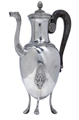 A coffeepot from Paris, - Stříbro