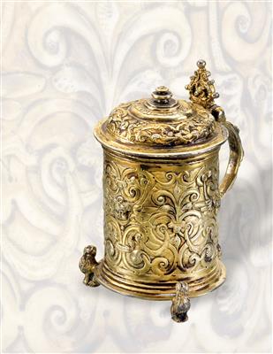 A Renaissance miniature lidded tankard from the Figdor Collection, - Stříbro