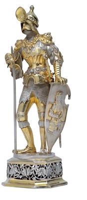 A statuette of a knight, - Stříbro