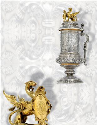 A lidded tankard from St Petersburg, from the collection of a Grand Duke, - Argenti