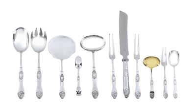 A cutlery service from Vienna, for 8 individuals, - Silver