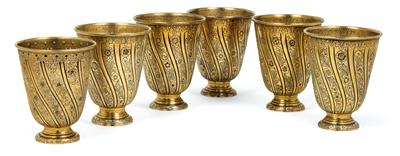 Six cups from Portugal, - Silver