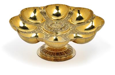 A Renaissance footed bowl (Tazza) from Augsburg, - Stříbro