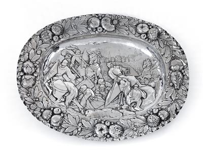 A Historism Period presentation plate from Germany, - Argenti