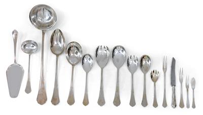 A cutlery service from Germany, for 12 individuals, - Silver