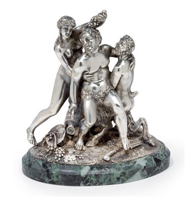 Figurengruppe Bacchanal, - Silber