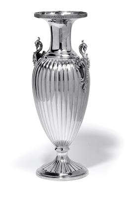 Italienische Vase, - Silber