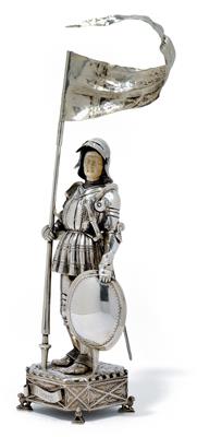 A statuette of St George as a knight., - Stříbro