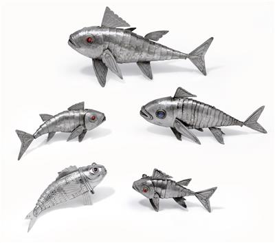 Sammlung Fische, - Silber