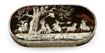 A snuffbox, - Silver