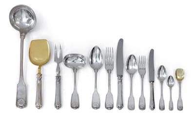 A cutlery service from Vienna, serving 6 individuals, - Argenti