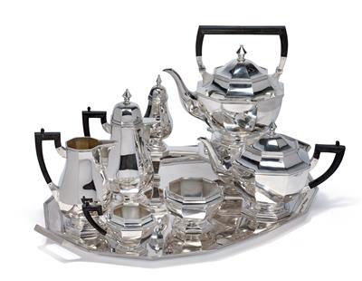 A tea- and coffee service from Vienna, - Silver