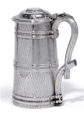 A trompe l'oeil lidded tankard from Vienna, - Stříbro