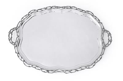 A large tray from St. Petersburg, - Silver