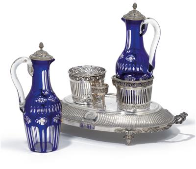 A Louis XVI. cruet frame from Paris, - Stříbro