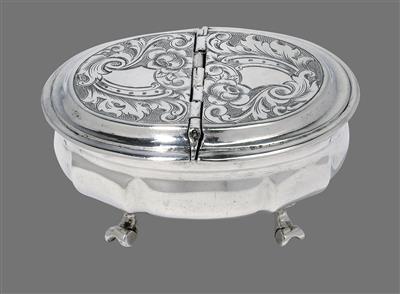 A Rococo double condiment bowl, - Silver