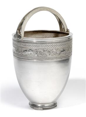 A champagne cooler, - Silver