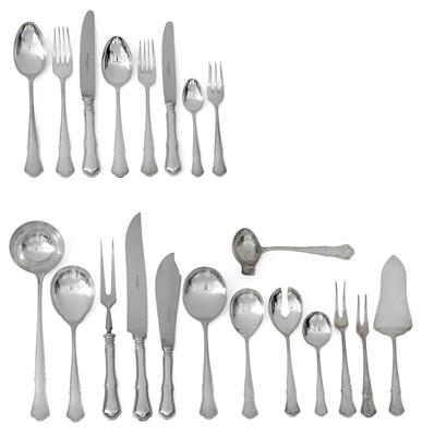 A cutlery set for 12 individuals, from Germany, - Argenti