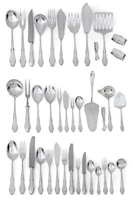 A cutlery set for 12 individuals, - Stříbro
