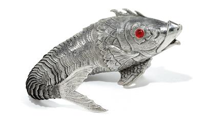 A figure of a fish, - Silver