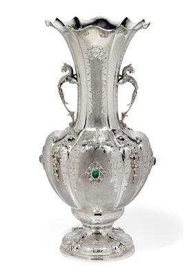Große italienische Vase, - Silber und Russisches Silber