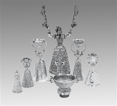 Sammlung Jungfrauenbecher, - Silber und Russisches Silber