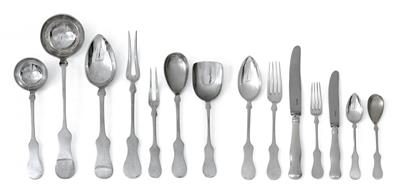 A cutlery set for 12 individuals, from Vienna, - Argenti