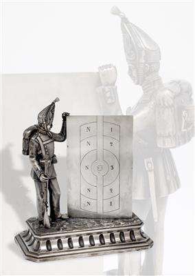 "FABERGÉ" – A marksmanship award Imperial Russian Life Guard Pawlowsky Regiment, - Stříbro a Ruské stříbro