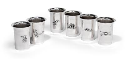 "Gucci" – Six hunting cups, - Stříbro a Ruské stříbro