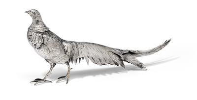 A figure of a pheasant, - Stříbro a Ruské stříbro
