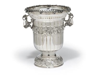 A champagne cooler, - Silver and Russian Silver