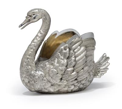 A jardinière in the form of a swan from Germany, - Silver and Russian Silver