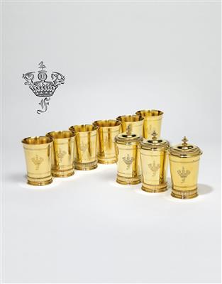 Count Festetics - 9 cups from Vienna, - Silver and Russian Silver