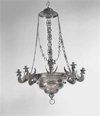 A large eight-light chandelier from South America, - Argenti e Argenti russo