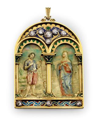A devotional pendant, - Stříbro a Ruské stříbro