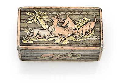 A Louis XV snuff box from Paris, - Stříbro a Ruské stříbro