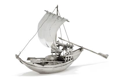A sailing ship, - Silver and Russian Silver